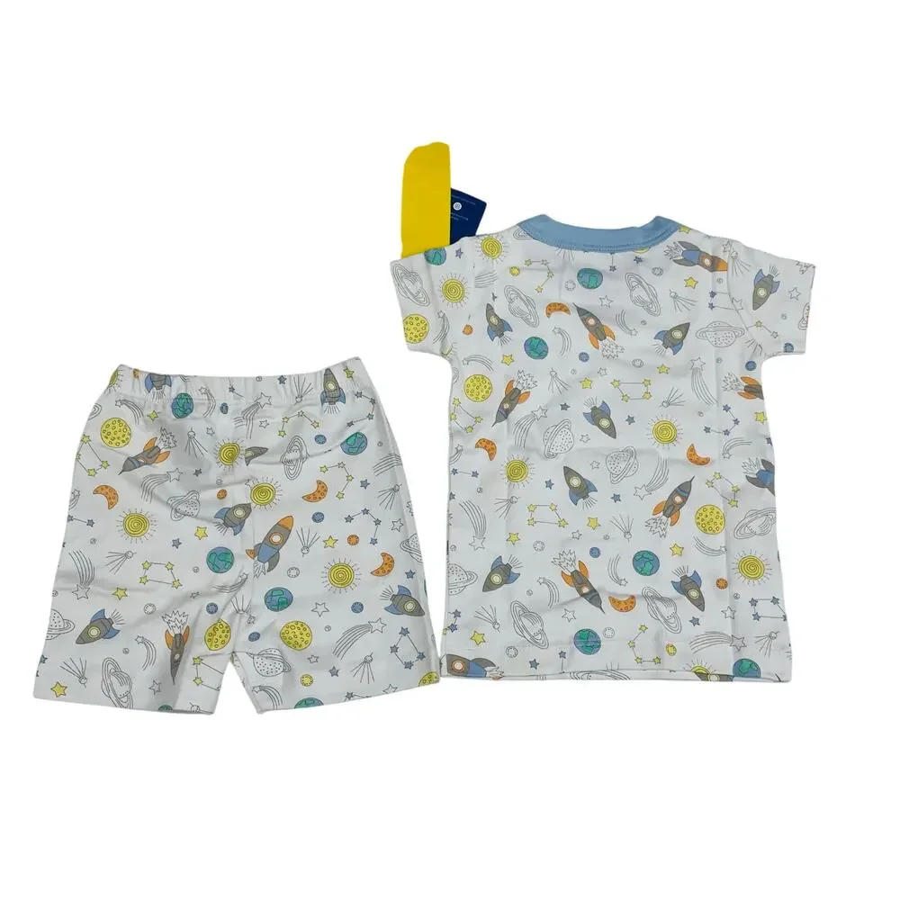 NWT Magnolia Baby Size 12/18M Out of this World Blue Pajama Short Set